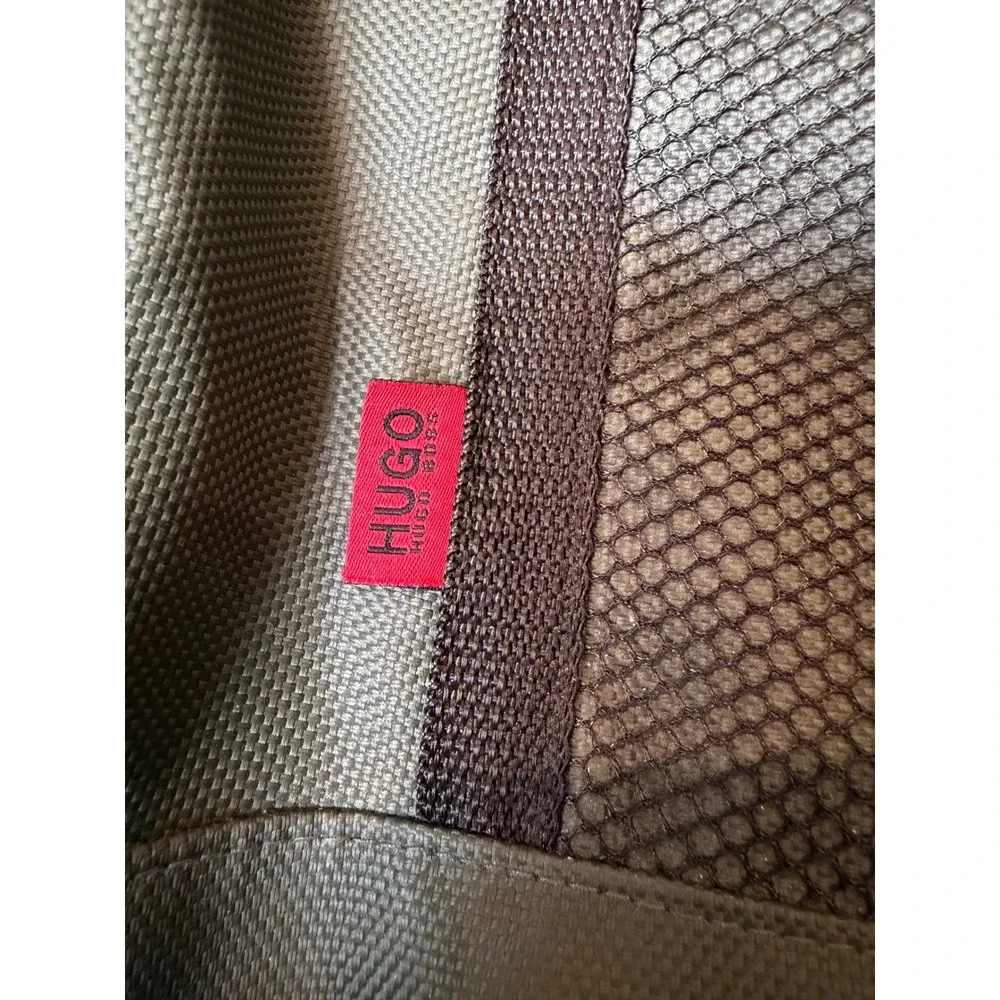 HUGO Hugo Boss Sling Backpack Olive Green Nylon Crossbody Bag Mesh Pocket